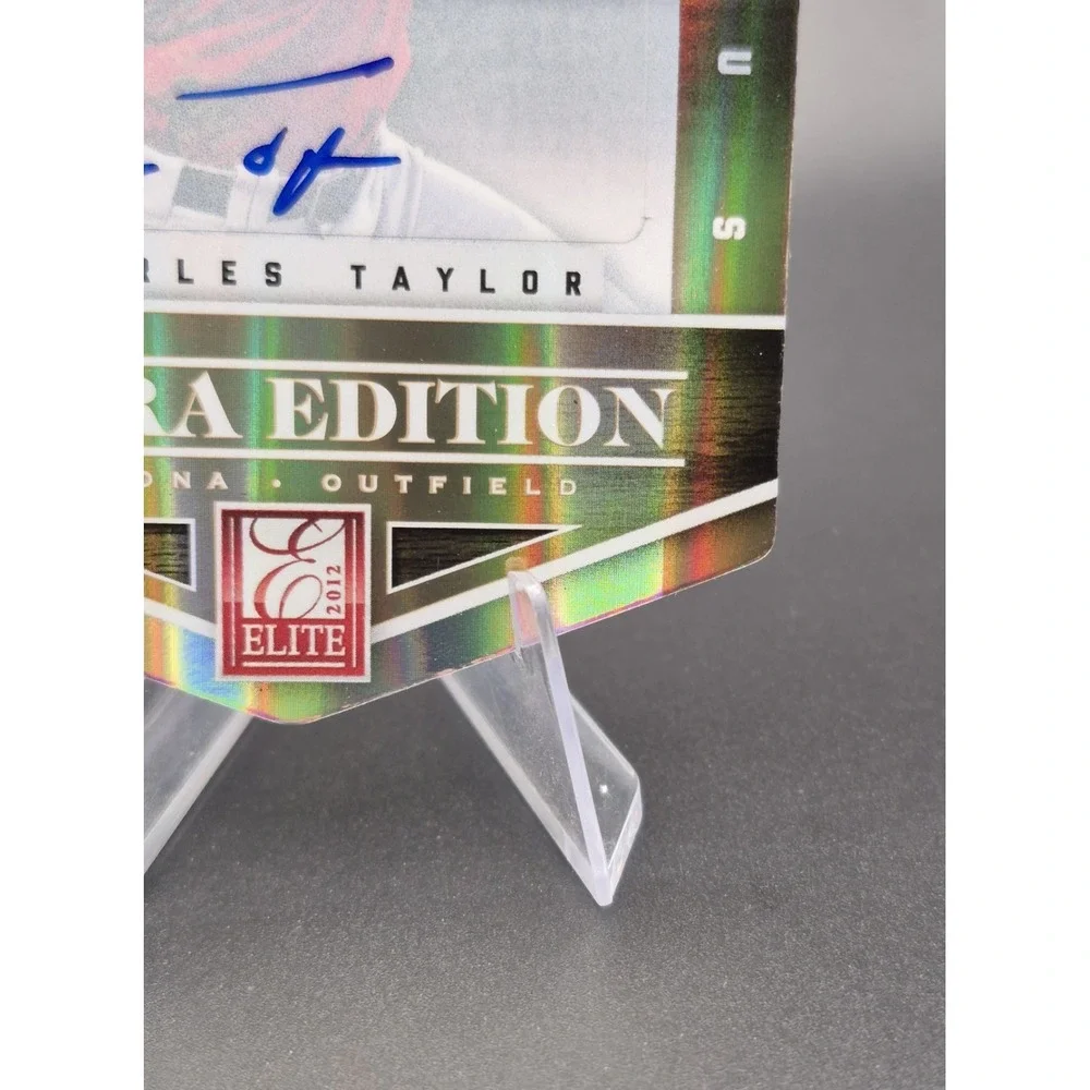 2012 Elite Extra Editoon Charles Taylor #50 Die-Cut‎ Auto Gold /5 Cardinals (AU)